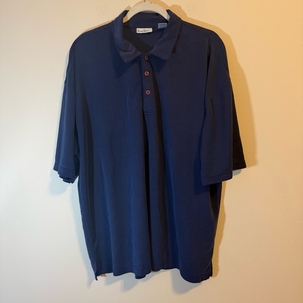 Burma Bibas | Men’s Navy Short Sleeve Polo  Shirt| Size XXL